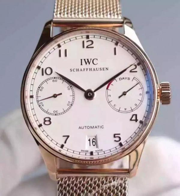 IWC YL Portuguese RG IW5001 White Dial