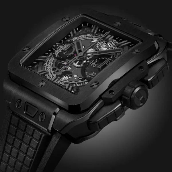 Hublot Square Bang Men Automatic Skeleton Rubber Watch 821.CX.0140.RX - gallery