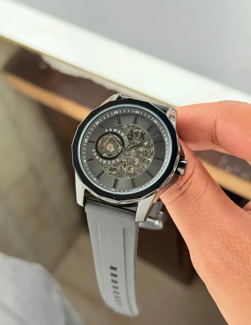 Armani Exchange Automatic Skeleton Black Dial - gallery