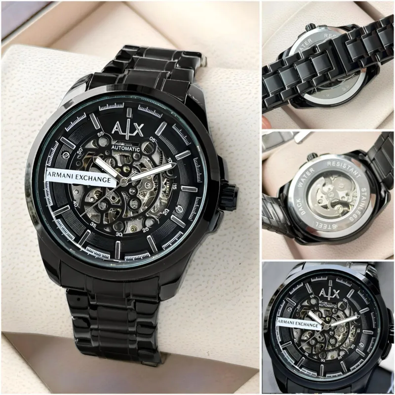Armani Exchange Hampton Automatic AX2418 Skeleton Black - gallery