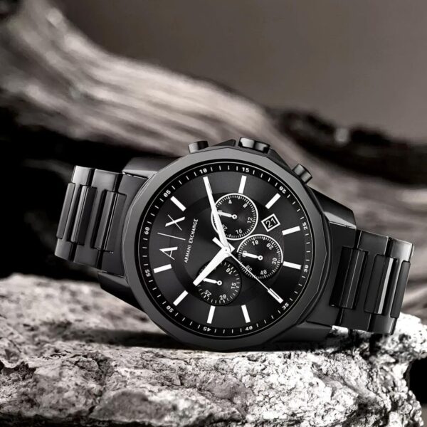 Armani Exchange Skeleton Rose Gold White Dial - gallery