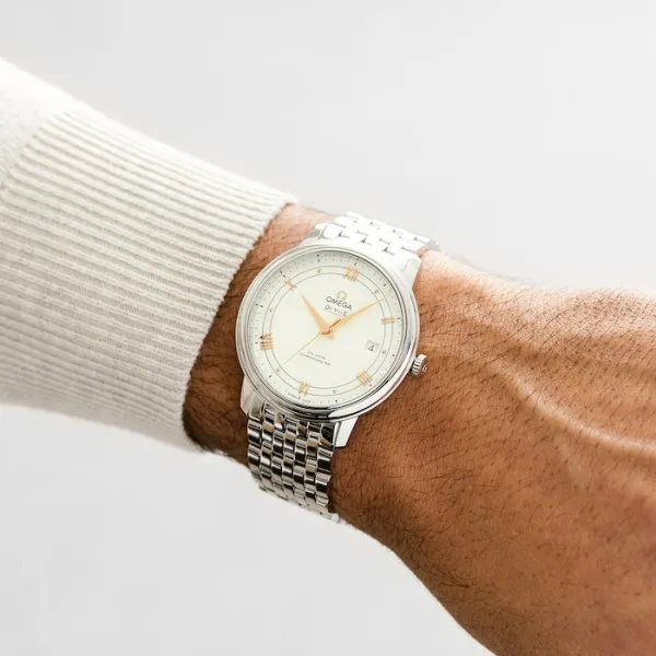 Omega De Ville Men Automatic Mother of Pearl Stainless Steel Watch O42410402002004 - gallery