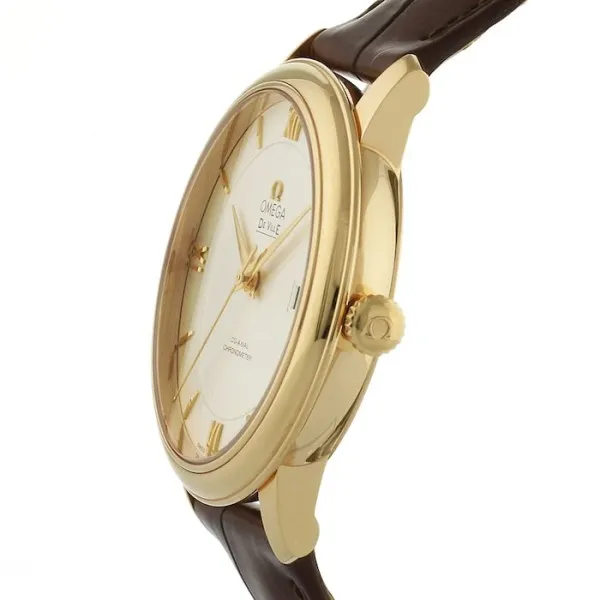 Omega De Ville Men Automatic Silver Leather Watch O42453402002001 - gallery