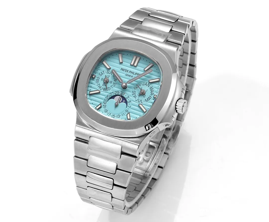 Patek Philippe Nautilus Blue Perpetual Calendar - gallery