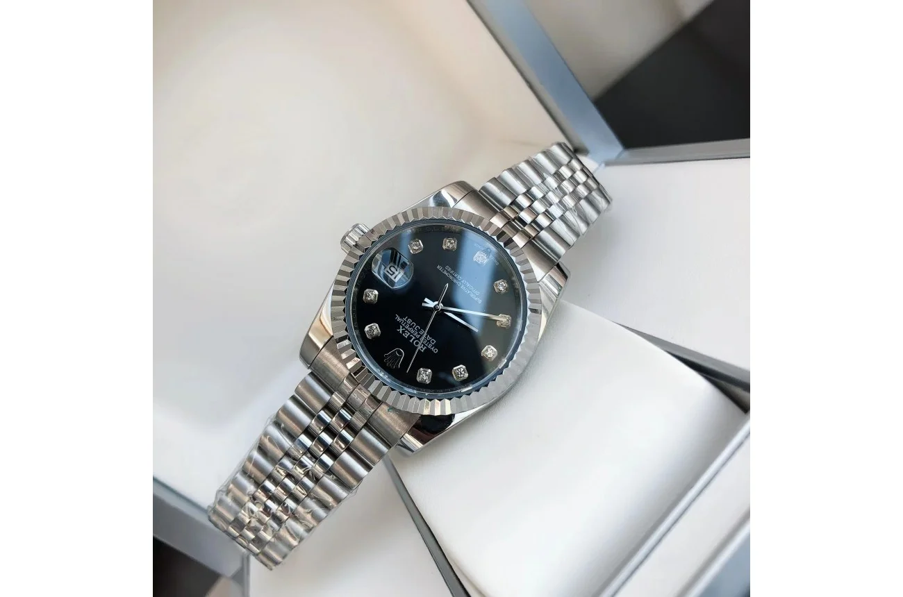 Couple Watches Rolex Datejust 36/28mm SS/SS Jub Black/Dial - gallery