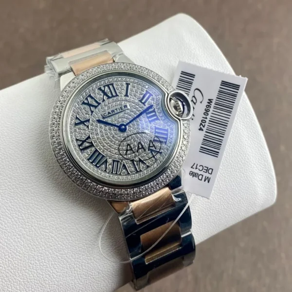 Cartier De Santos White Dial Leather Strap - gallery