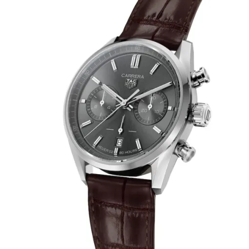 TAG Heuer Carrera Men Automatic Grey Alligator Watch CBN2012.FC6483 - gallery