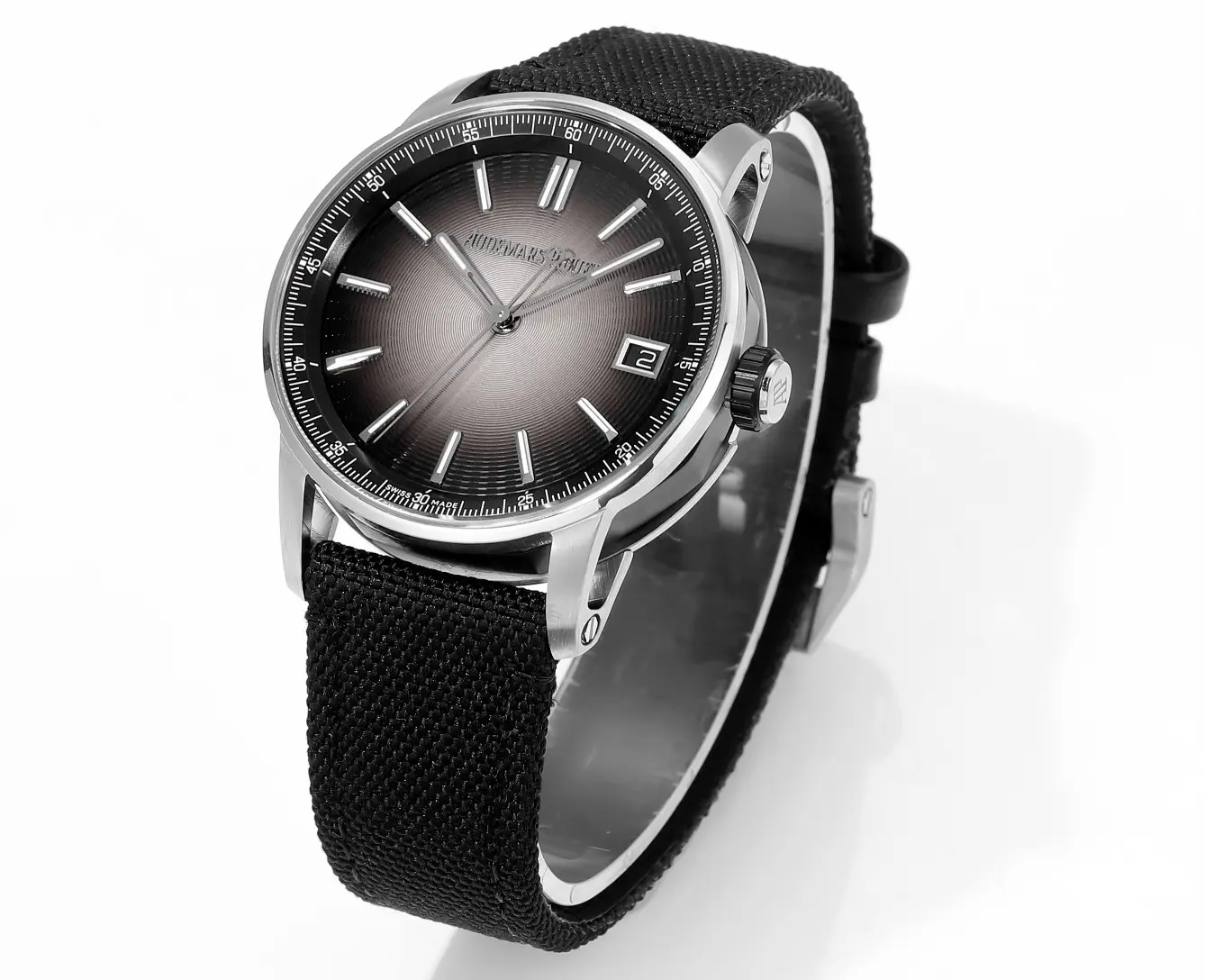 watch Audemars Pigeut CODE 11.59 Smoke Grey Dial Stainless Steel Case Black Fabric Strap Automatic Watch 41mm - gallery