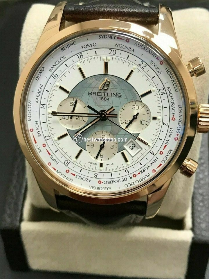 Breitling Transocean Chronograph Unitime Mens watch Unisex Automatic Rose gold RB0510 - gallery