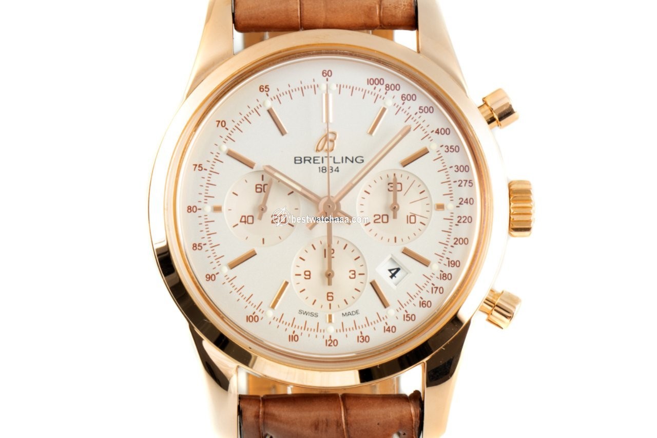 Breitling Transocean Chronograph Mens watch Unisex Automatic Red gold RB0152