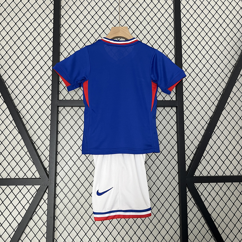 2024 France Euro Cup Home Kids Kit Jersey+Shorts - view 3