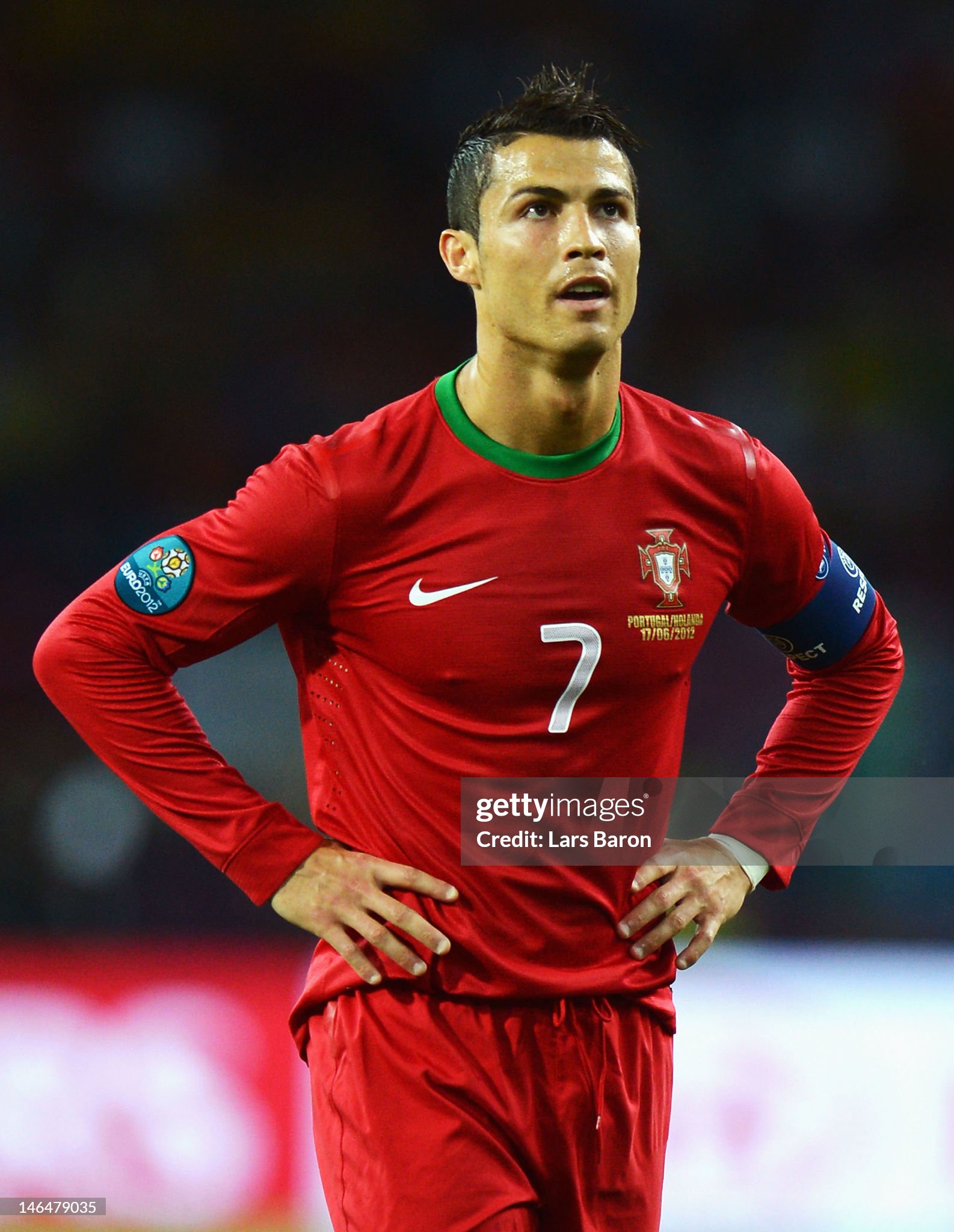 2012 Portugal  Euro Cup Home Retro Jersey Player Edtion Long Sleeve - view 7