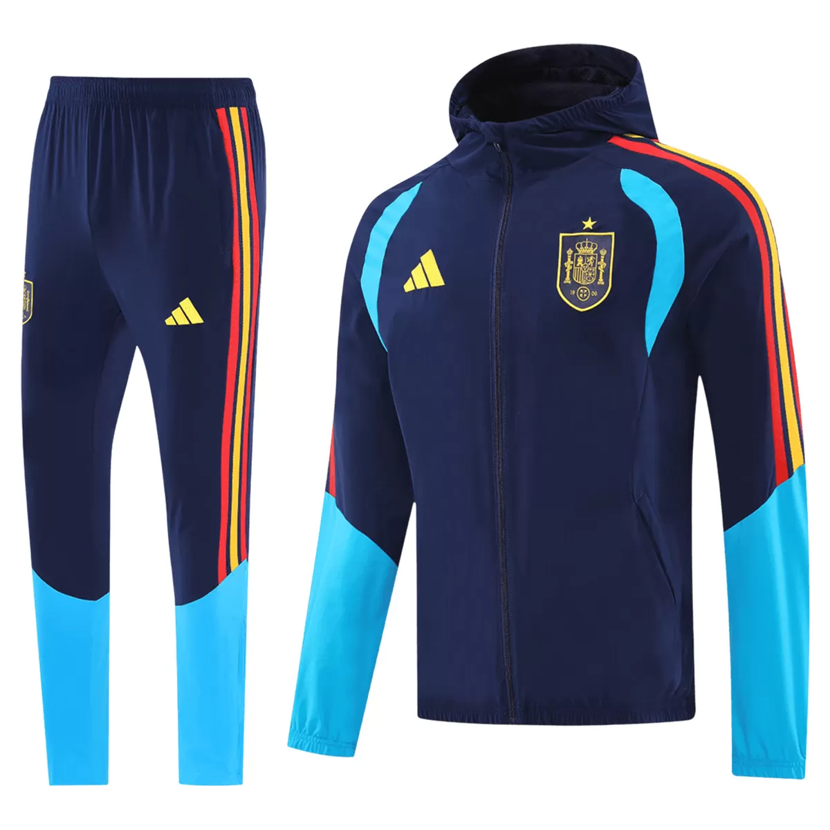 2026 Spain Windbreaker Hoodie Kit(Jacket+Pants) Navy - view 5