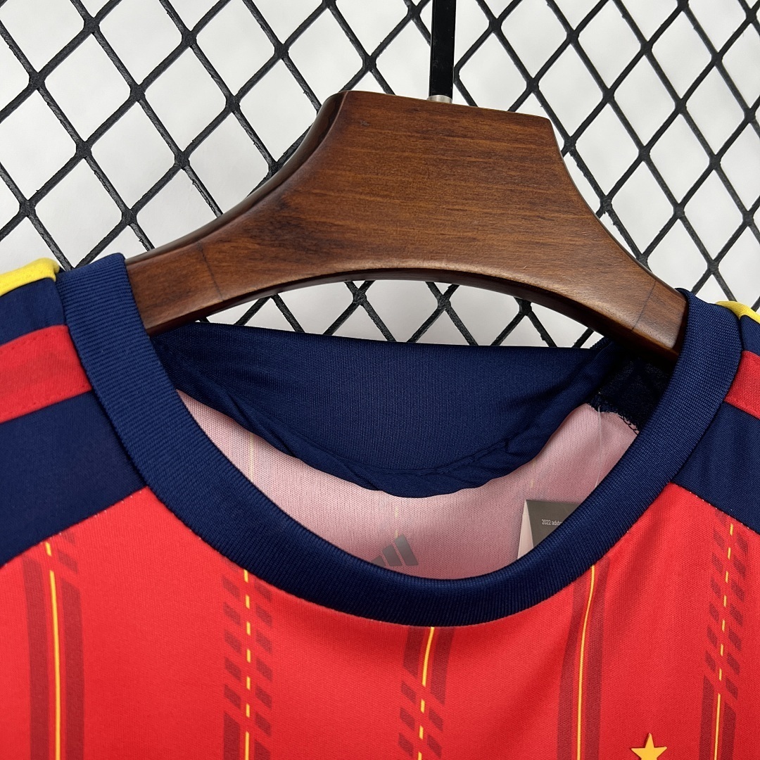 2026 Spain Home World Cup Soccer Kids Kit Jersey+Shorts - view 4