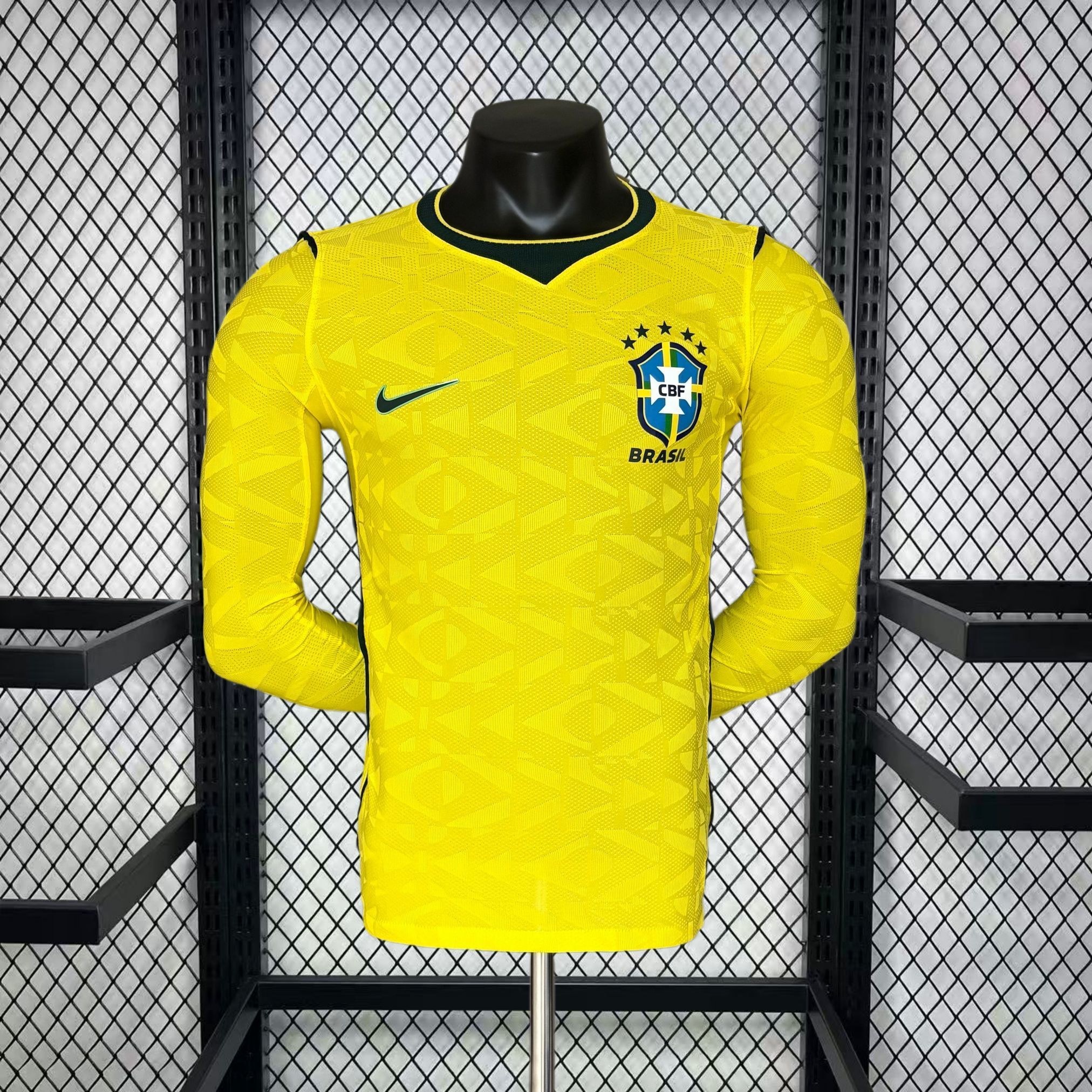 2026 Brazil Home World Cup Jersey Player Version Long Sleeve
