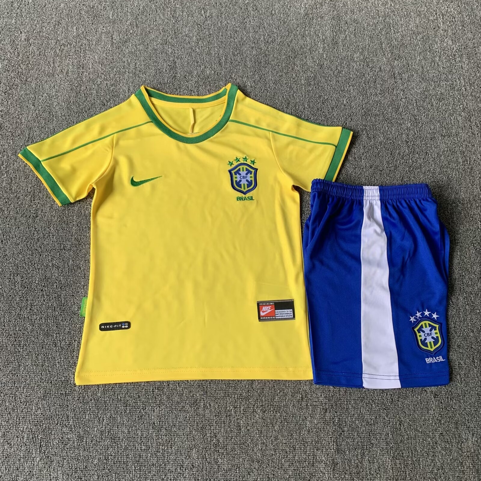1998 Brazil World Cup Home Retro Jersey Kids Kit +Shorts - view 13