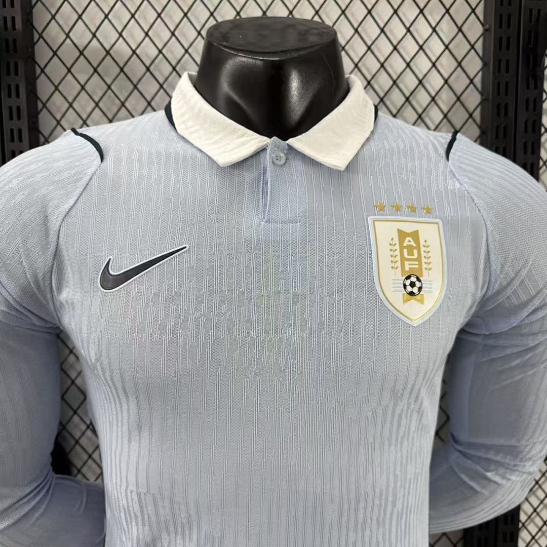 2026 Uruguay  Home World Cup Soccer Jersey Player Version Long Sleeve - view 4