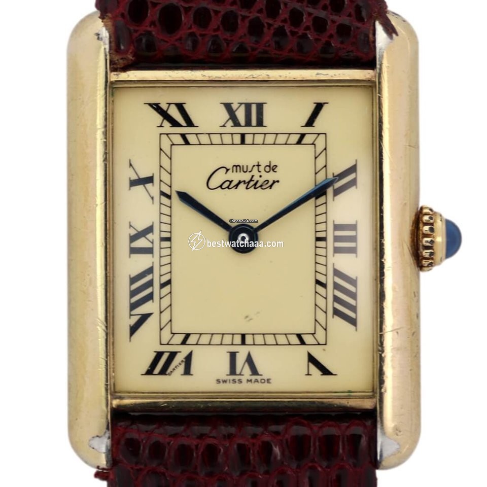 Cartier Tank Vermeil Womens watch Quartz Gold Steel 590005