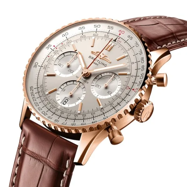 Breitling Navitimer Men Automatic Silver Alligator Watch RB0139211G1P1 - gallery