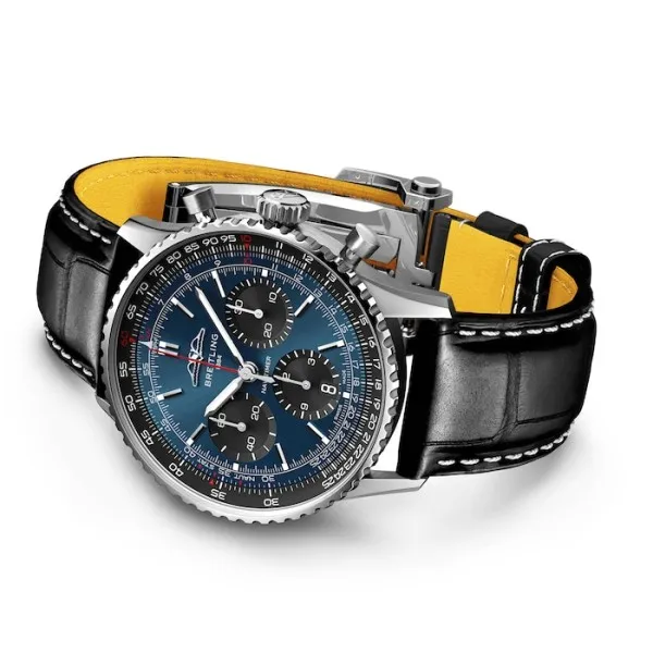 Breitling Navitimer Men Automatic Blue Alligator Watch AB0139241C1P1 - gallery