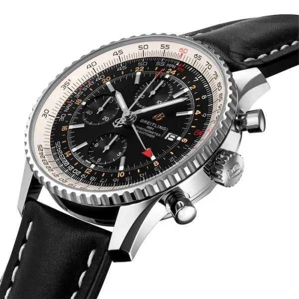 Breitling Navitimer Men Automatic Black Leather Watch A24322121B2X1 - gallery