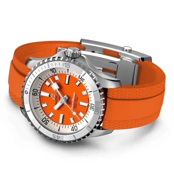 Breitling Superocean Unisex Automatic Orange Rubber Watch A17377211O1S1 - gallery