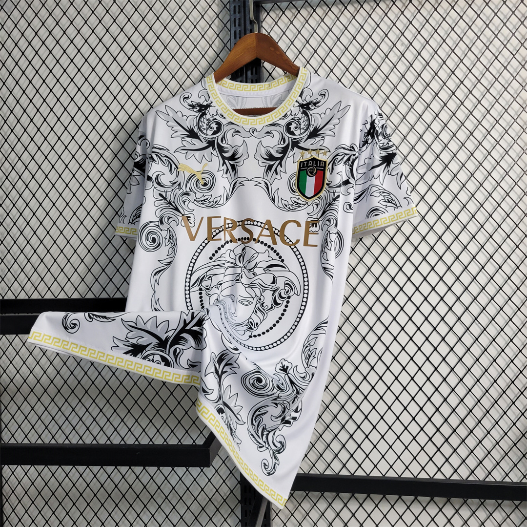 2023 Italy Special Edition Soccer Jersey White - view 3