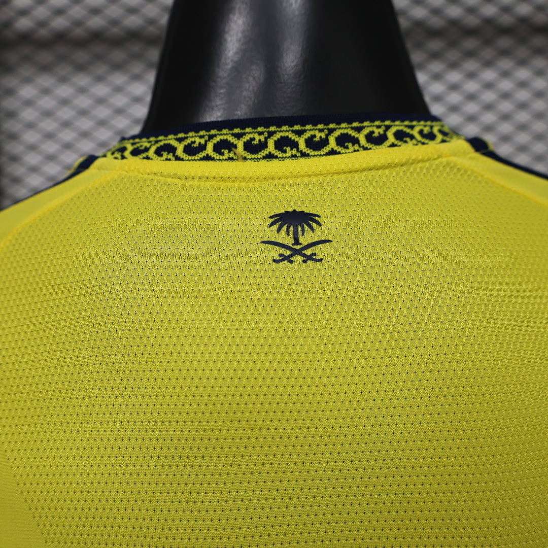 26-27 Al-Nassr Victory Home Soccer Jersey Player Version with Sponsor - view 5