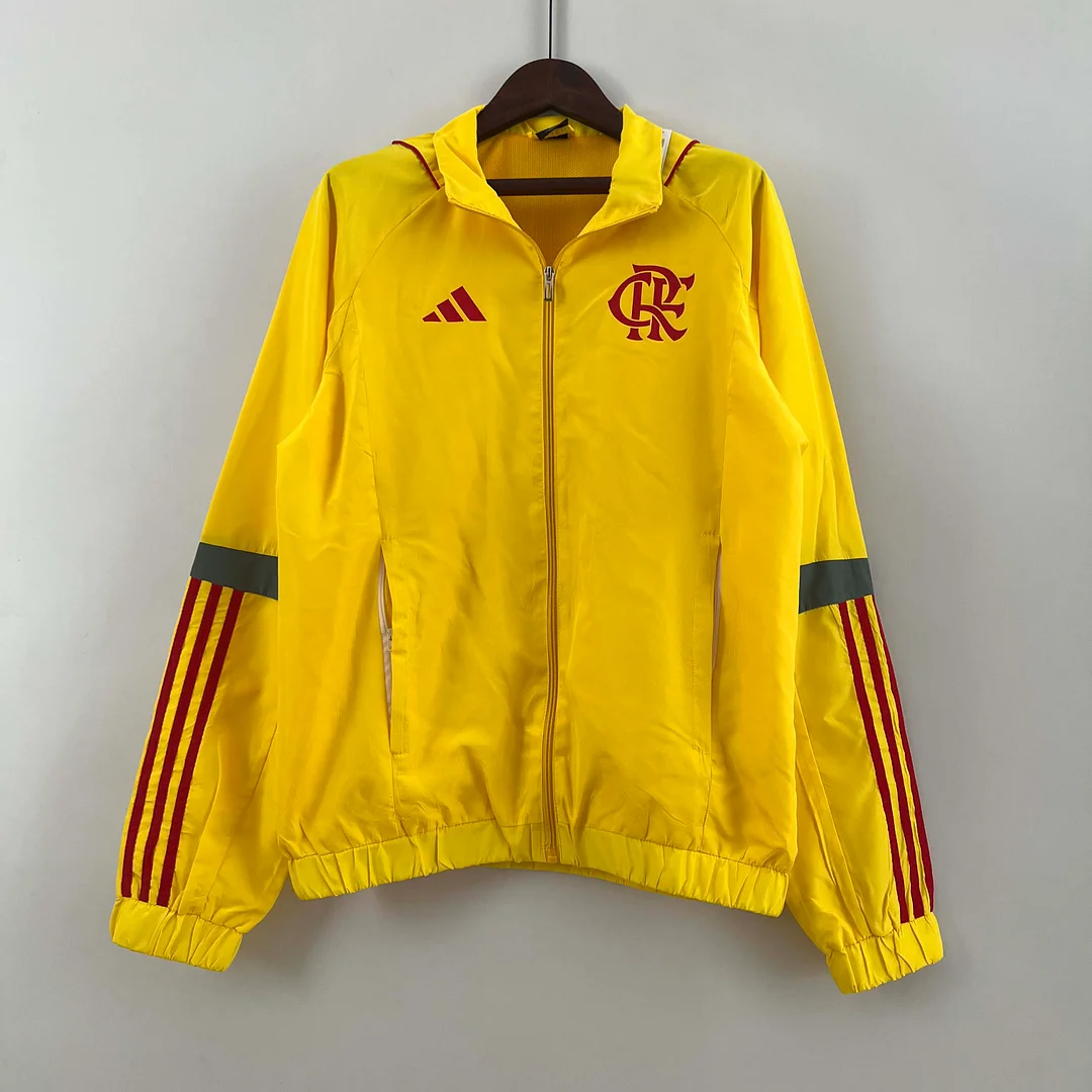 2023 Flamengo Windbreaker yellow Soccer Jersey 1:1 Thai Quality - view 7