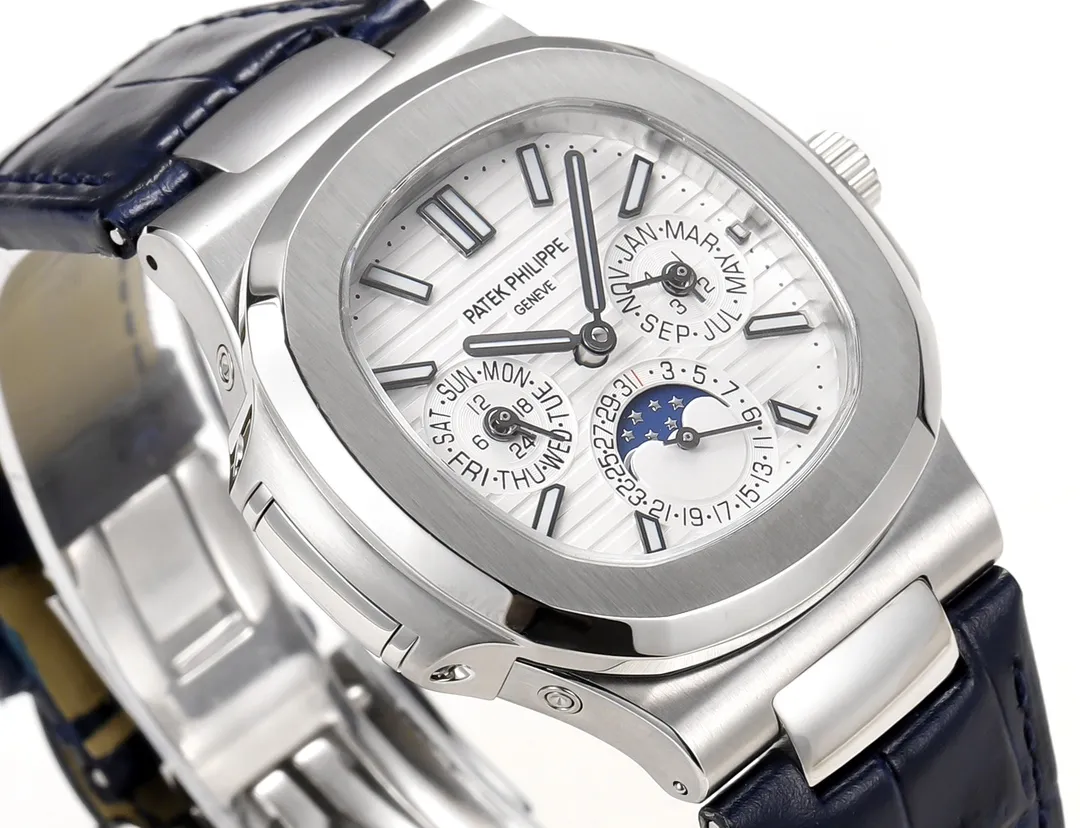 TW Patek Philippe Nautilus Blue Strap Watch - gallery