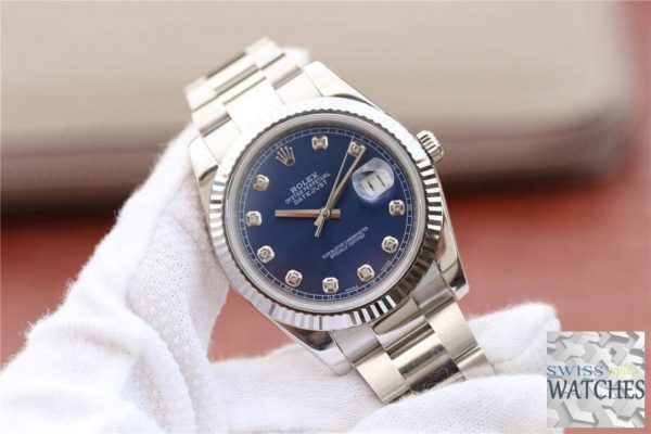 ROLEX DATEJUST BLUE DIAL STAINLESS STEEL 41MM SWISS REPLICA m126334.0015 - gallery