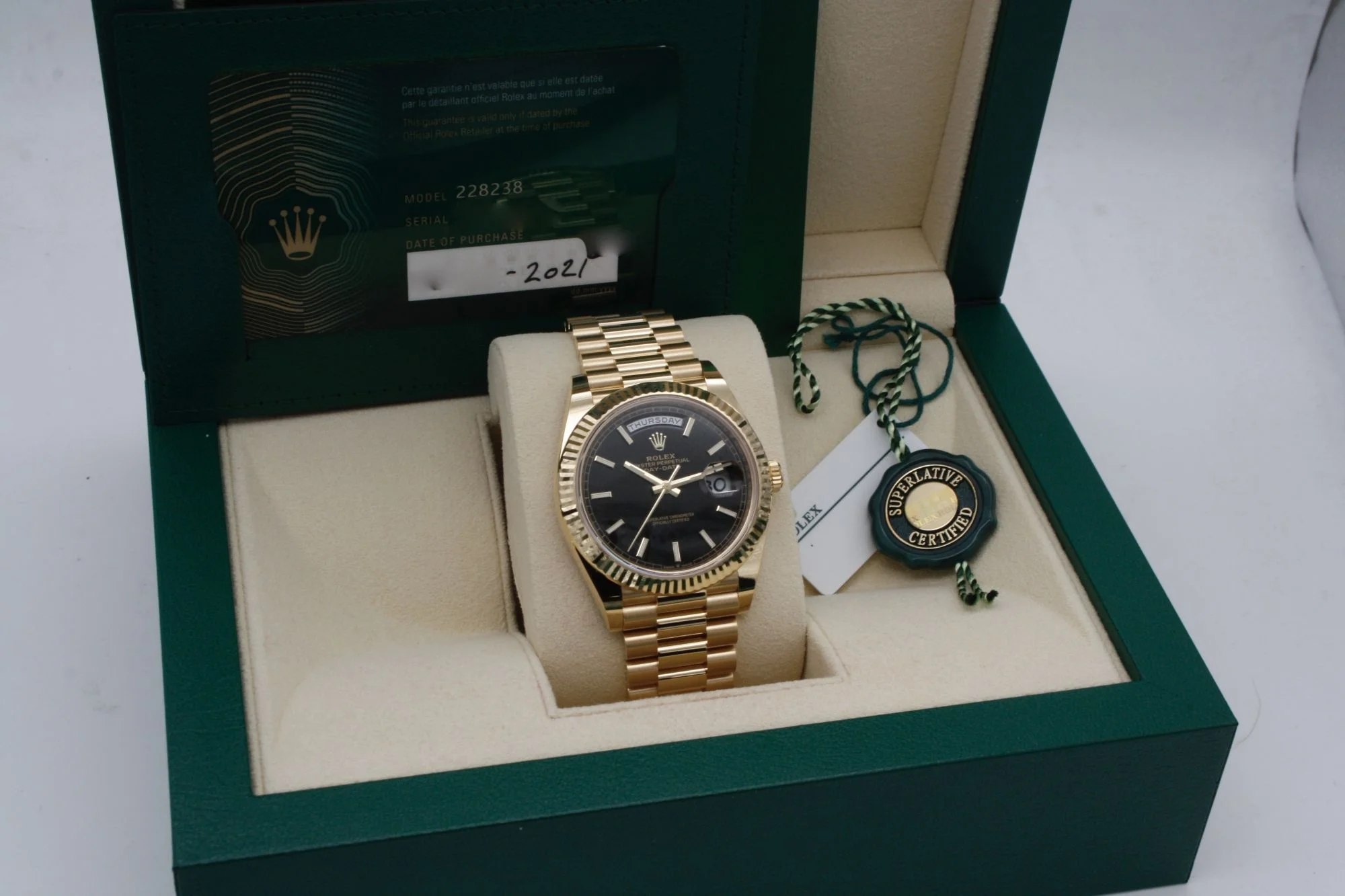 Superclone Rolex Day-Date 40 mm Black Dial 228238 - gallery