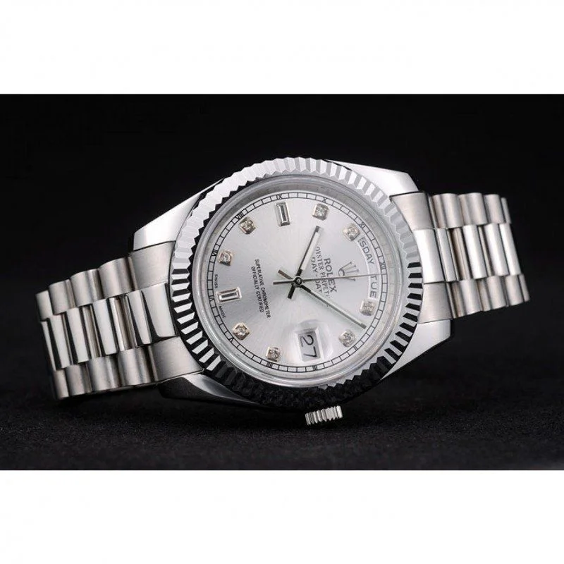 Superclone Rolex Day-Date 40mm Silver Dial 41995 - gallery