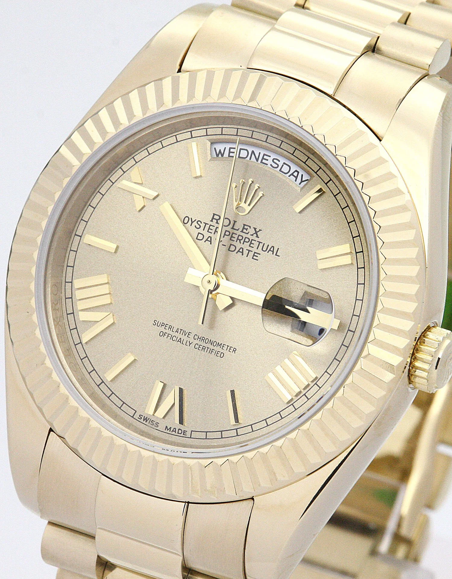 Rolex Day-Date II 40mm Gold Dial 218238 - gallery