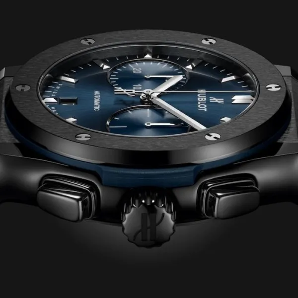 Hublot Classic Fusion Men Automatic Blue Rubber Watch 521.CM.7170.RX - gallery