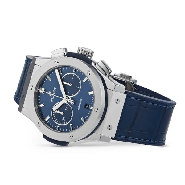 Hublot Classic Fusion Men Automatic Blue Rubber and Alligator Watch 541.NX.7170.LR - gallery