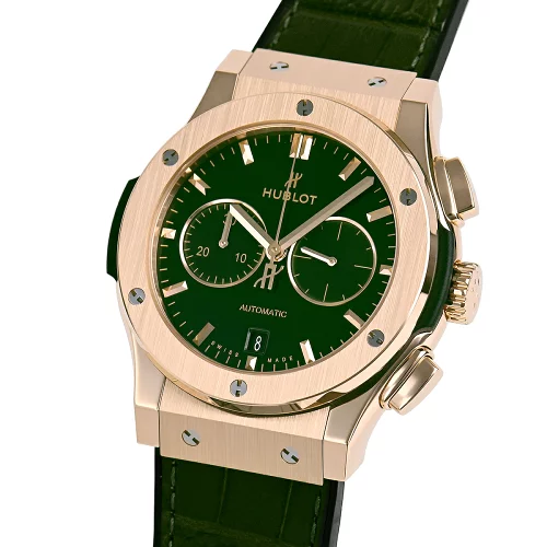 Hublot Classic Fusion Men Automatic Green Alligator Watch 521.OX.8980.LR - gallery