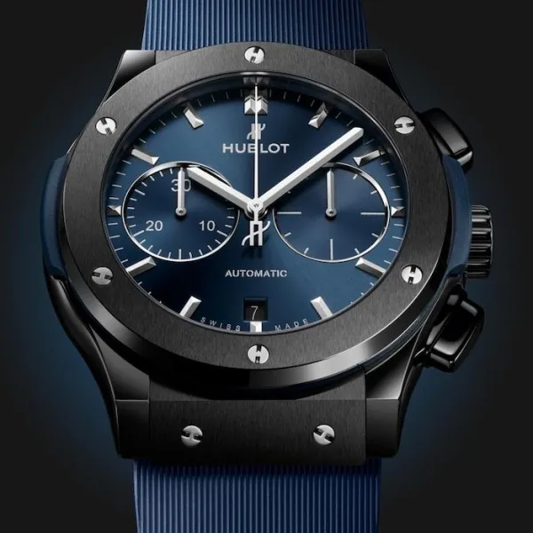 Hublot Classic Fusion Men Automatic Blue Rubber Watch 521.CM.7170.RX - gallery