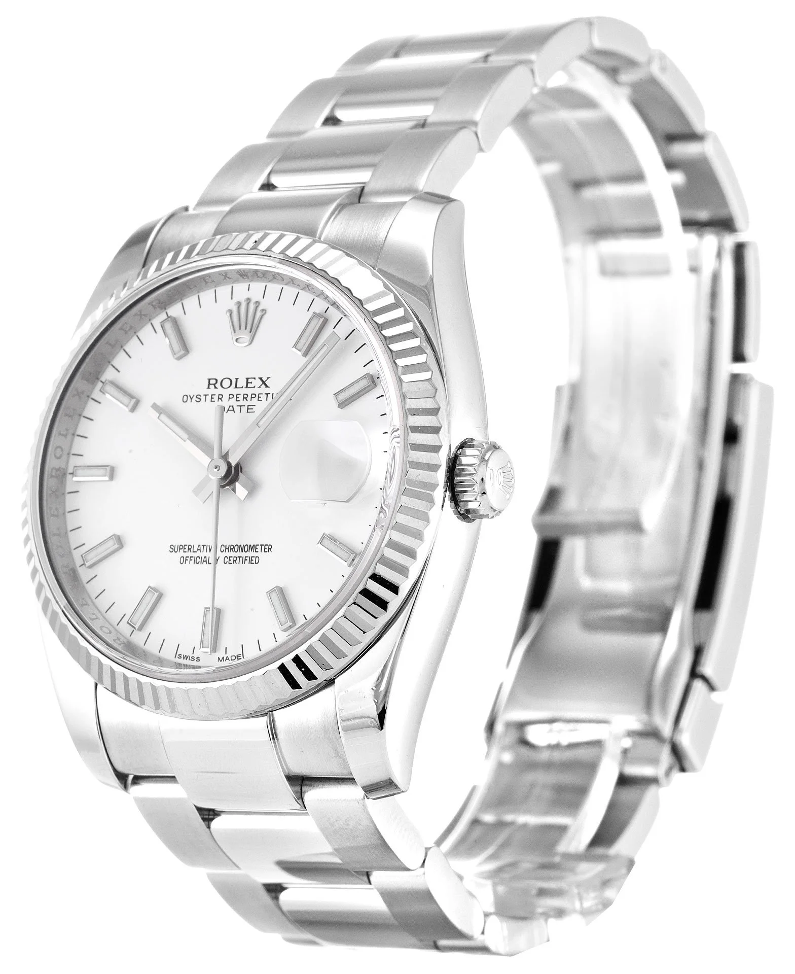 Rolex Oyster Perpetual Date 34mm White Dial 115234 - gallery