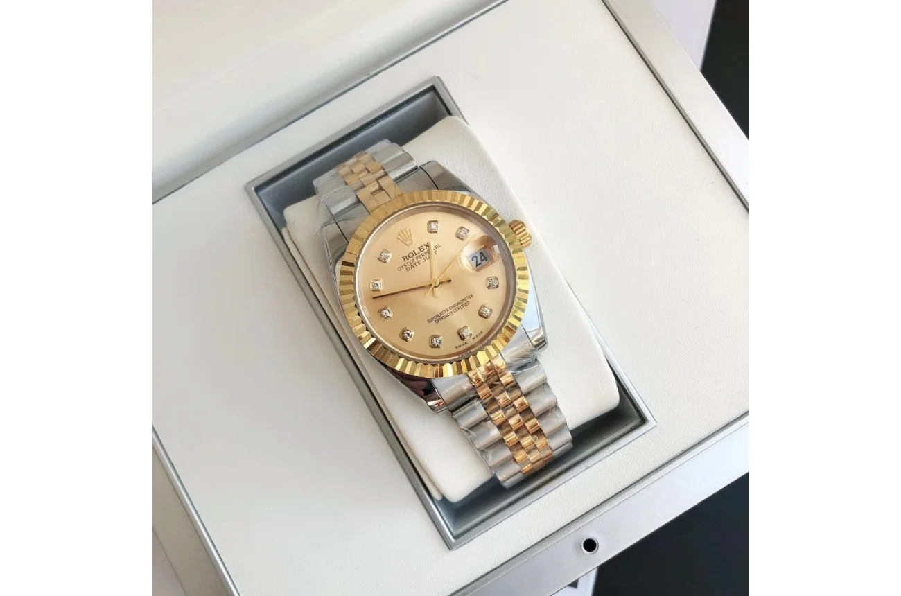 Couple Watches Rolex Datejust 36/28mm RG/SS Jub Gold/Dial - gallery