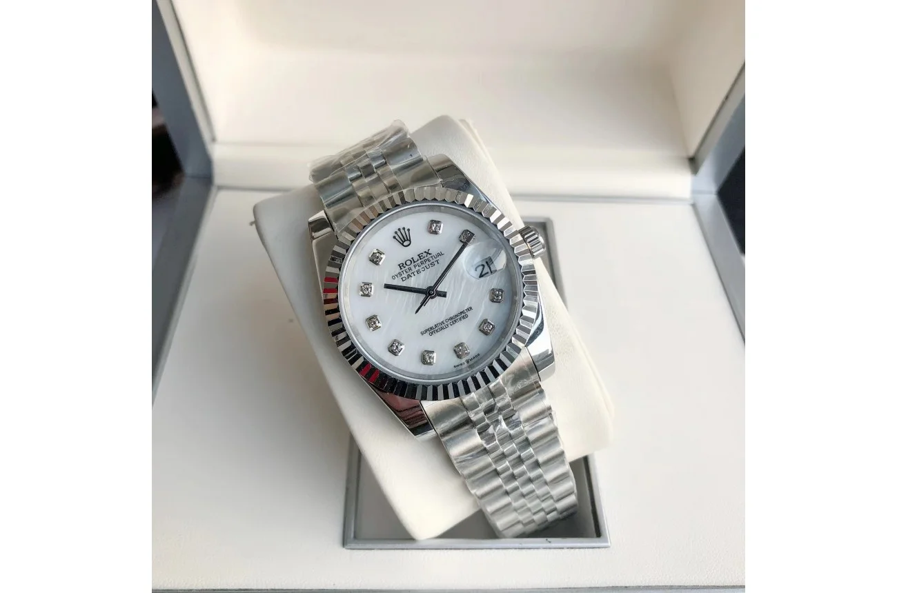 Couple Watches Rolex Datejust 36/28mm SS/SS Jub White/Dial - gallery