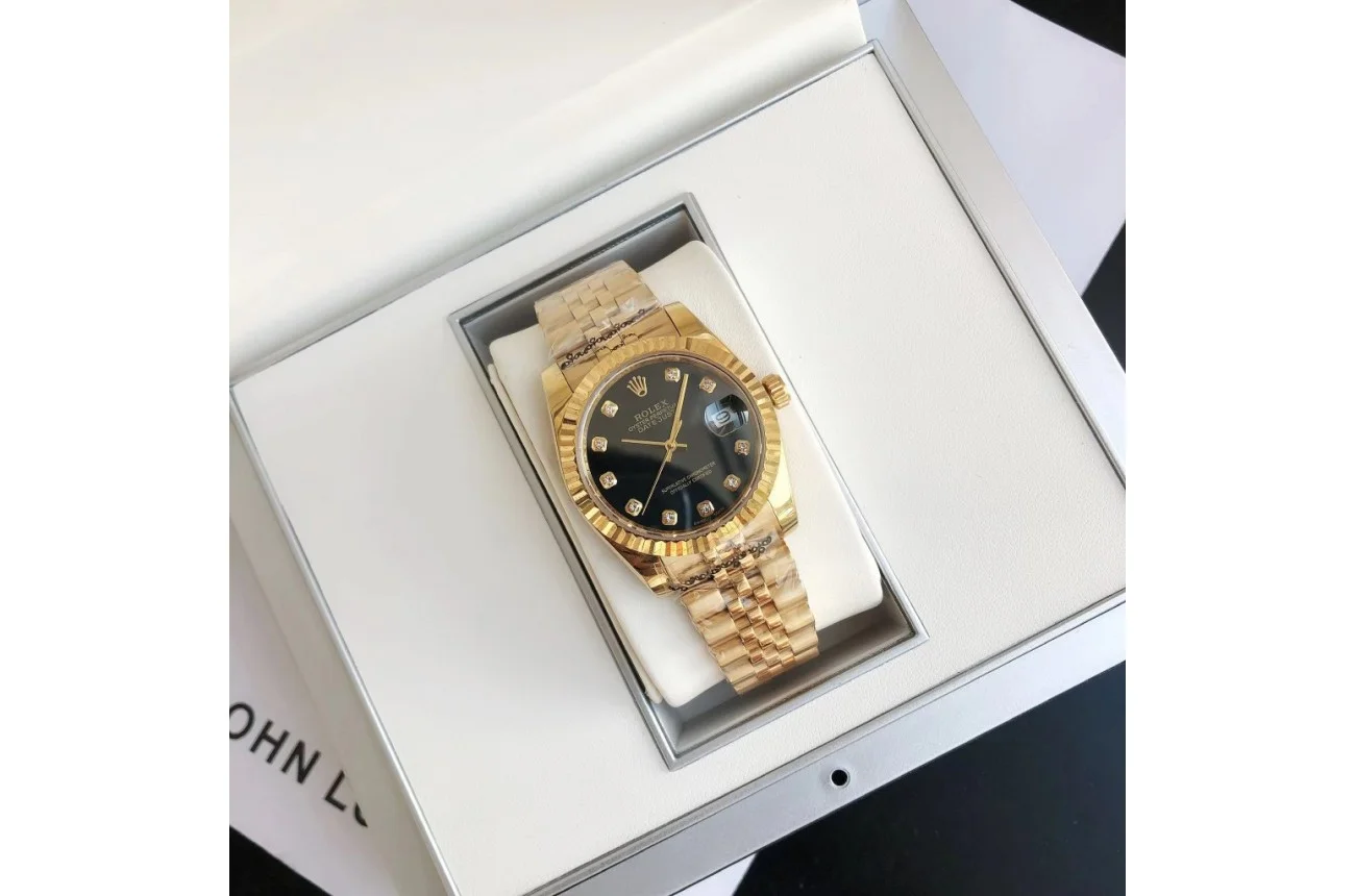Couple Watches Rolex Datejust 36/28mm RG/RG Jub Black/Dial - gallery