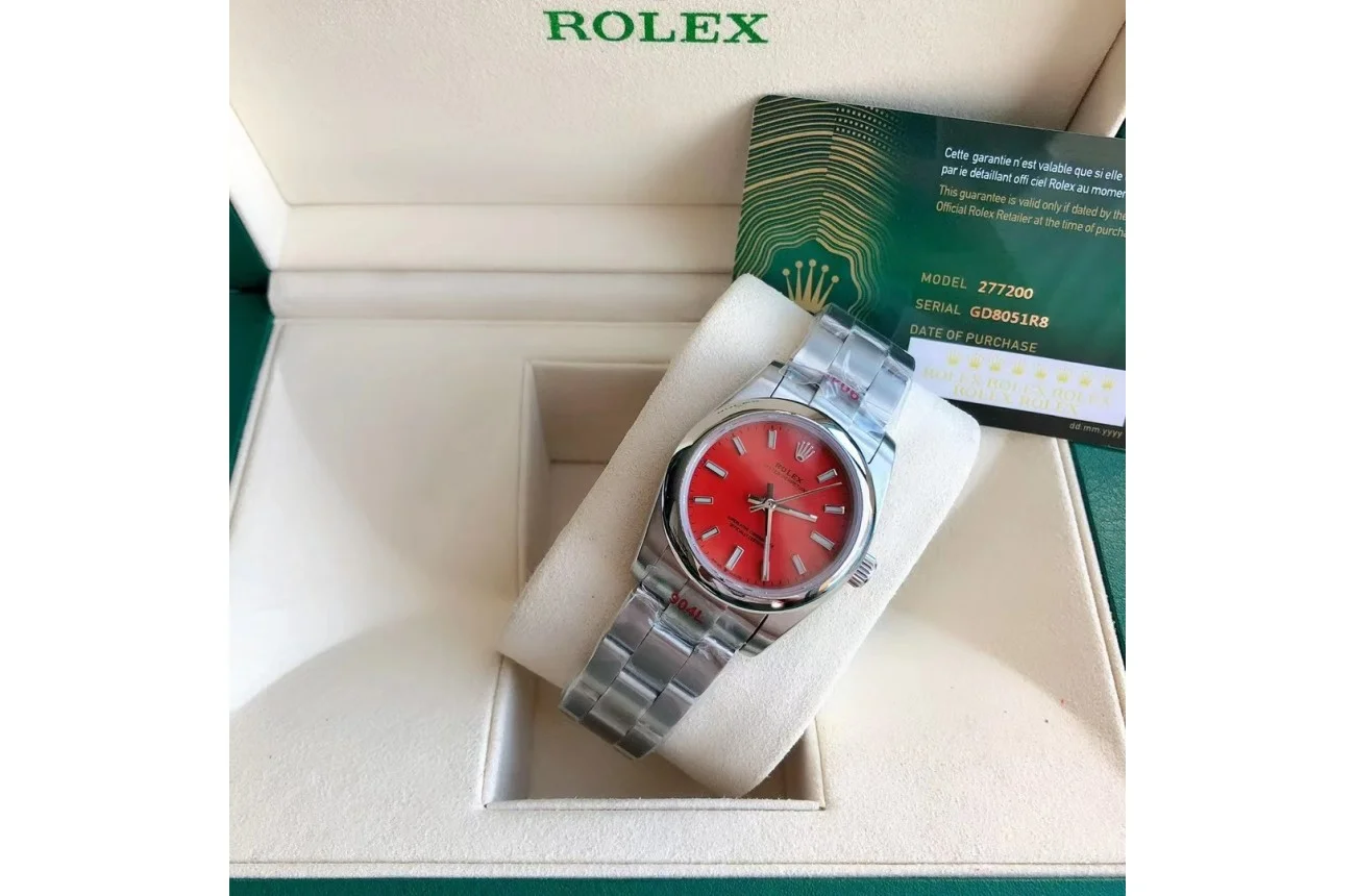 Couple Watches Rolex Oyster Perpetual 31/41mm SS/SS Red/Stk - gallery