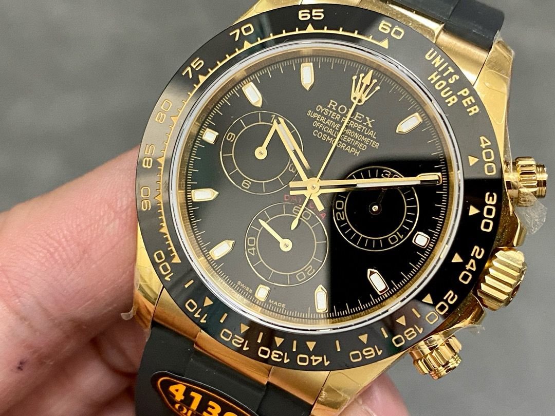 Rolex Daytona Super Clone M116518LN-0043 Black Dial 40mm Weighted - gallery