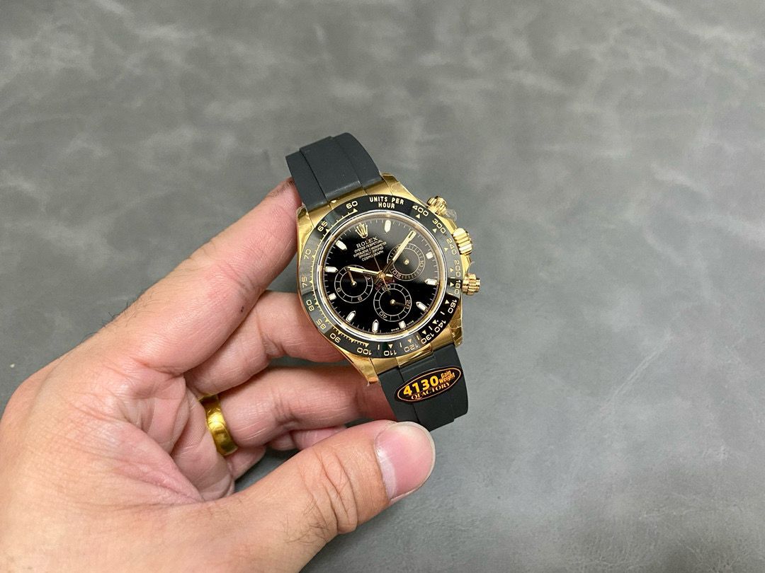 Rolex Daytona Super Clone M116518LN-0043 Black Dial 40mm Weighted - gallery