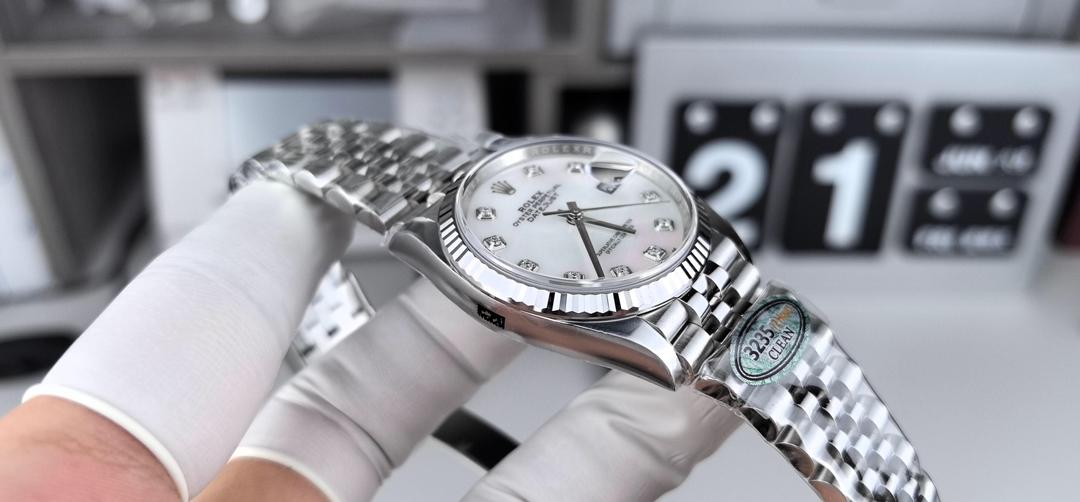 Rolex Datejust Super Clone 36mm Mother of Pearl Diamond Dial Watch 126233 - gallery