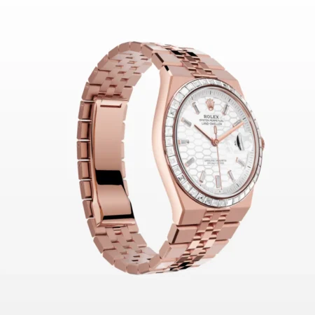 Rolex Super Clone Land Dweller 40mm Everose Gold and Diamonds - gallery
