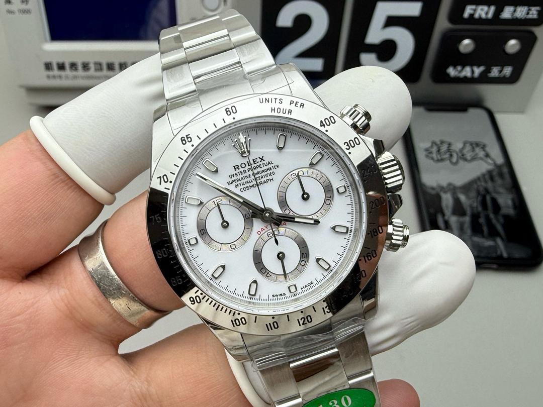 Rolex Daytona Super Clone 116519 White Dial 40mm - gallery