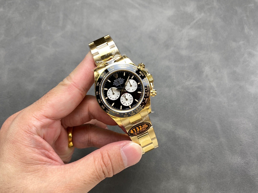 Rolex Daytona Super Clone 126528LN Black Dial 40mm Weighted - gallery