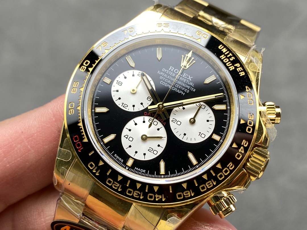 Rolex Daytona Super Clone 126528LN Black Dial 40mm Weighted - gallery